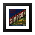 thumbnail image 2 of Anonymous 20x20 Black Modern Framed Museum Art Print Titled - Fruit Label for Simpson - Blue (1930-1950), 2 of 5