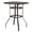 Brown, variant on Hassch Patio Bistro Table Glass Bar Height Table for Lawns Poolside Deck Garden, Black