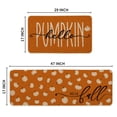 thumbnail image 2 of Sm:)e Pumpkins Hello Fall Kitchen Mats 2 Set 17 x 29 and 17 x 47 Inch, Orange, 2 of 6