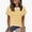 Yellow, variant on Trendy Summer Tops New Womens Tops Short Sleeve V Neck Stripe Shirts with Trendy Spring Summer Tees Blouses Style B-65 Yellow XL