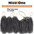 thumbnail image 4 of BECUS 8 Inch Crochet Hair Kinky Curly,Jerry Curl Short Curly Crochet Hair Synthetic Hair Extensions 6 Pack for Women, 4 of 6