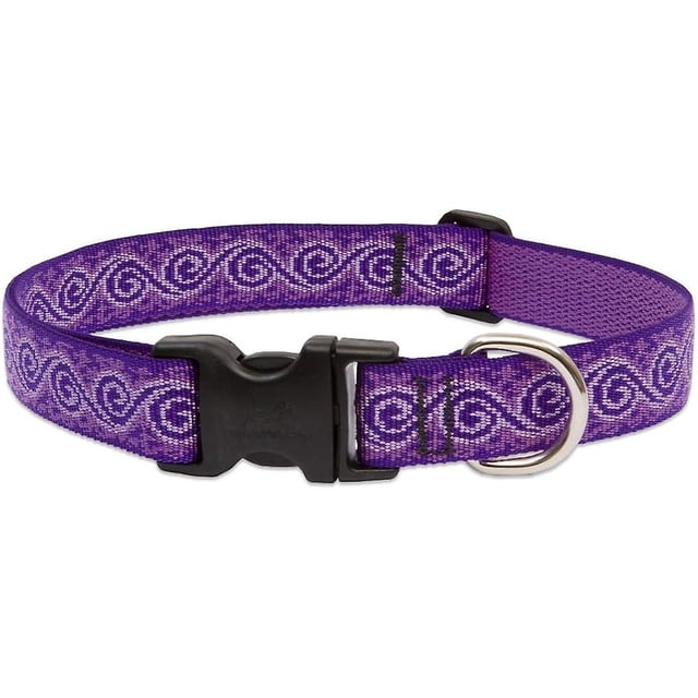Large Dog Collar by Lupine 1 Wide Jelly Roll Design adjusts from 16 to 28