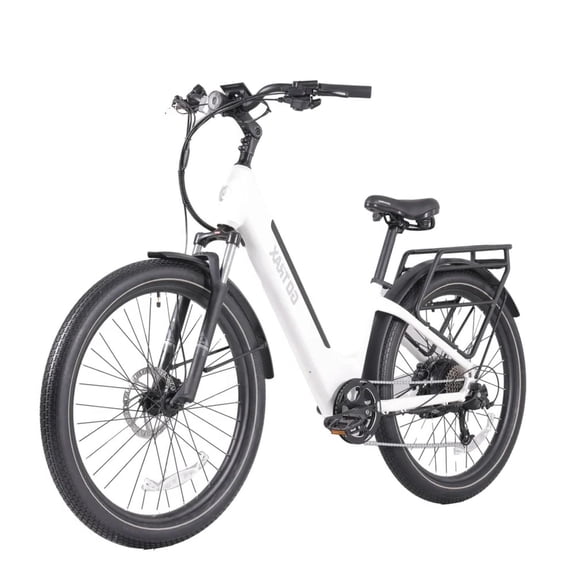 GOTRAX CTI3 27.5" Adult Electric Bike, 500W Motor, 48V 14Ah Battery , 20MPH, 60 Miles Range, Shimano 7 Speed E-Bike, Max 300lbs, White