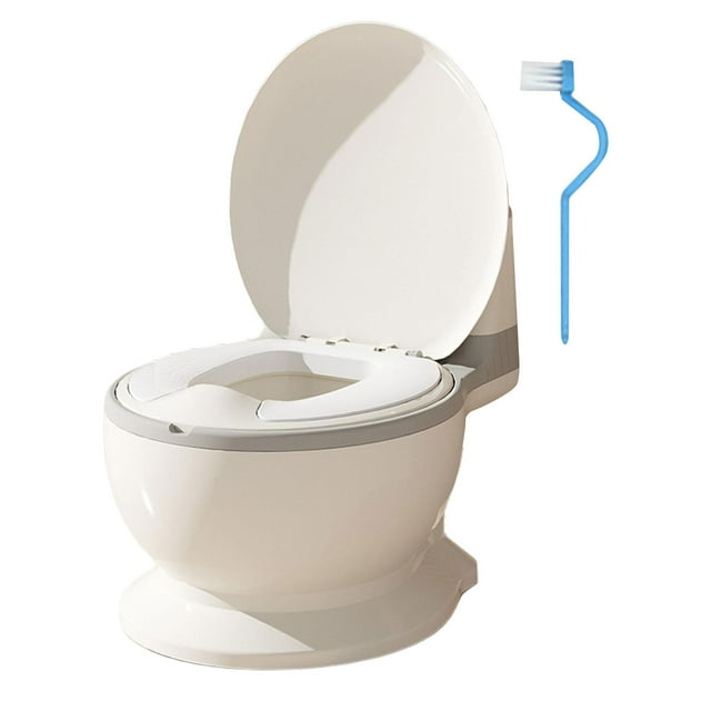 Orinal para bebé perfecl inodoro para niños con almacenamiento de toallitas asiento PVC gris