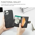 thumbnail image 6 of For iPhone 13 Pro Max Case 5G, Wallet with Detachable Magnetic Card Pockets,fit Car Mount, 2 in 1 Durable PU Leather Money Card Sleeve Kickstand Shockproof Protection Back Flip Cover - Black, 6 of 18