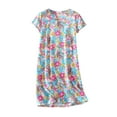 thumbnail image 4 of Jiyugala Nightgowns for Women Cotton Sleep Shirts Womens Nightgown Short Sleeves Print Night Shirts Soft Sleepwear, 4 of 4