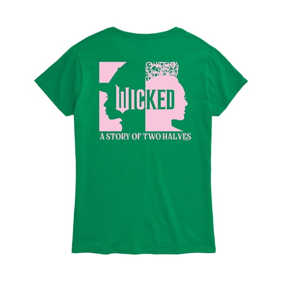 Wicked - A Story Of Two Halves - Women's Fitted Graphic T-Shirt