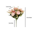 thumbnail image 3 of Kugisaki Peonies Artificial Flowers Bouquets Vintage Fake Peonies Flowers with Stems for Wedding Decorationhome hotel indoor landscape Bride Bouquet Faux Flowers, 3 of 6