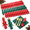 Red and Green-Christmas-50, variant on Pink and White Elegant Pink 30 Count Disposable Pre-Rolled Cutlery Set with Bow Napkins
