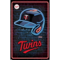 MLB Minnesota Twins - Neon Helmet 23 Wall Poster, 22.375" x 34"