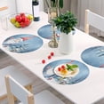thumbnail image 5 of Dreamtimes Christmas Green Gnome Placemats Set of 6 Non-Slip Heat Resistant Dining Table Place Mats Washable Kitchen PVC Weave Table Mats, 5 of 6