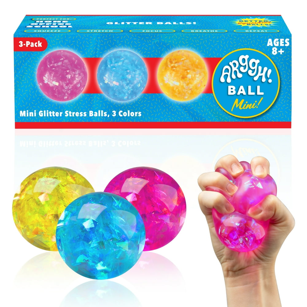 Mini Fidget Squishy Glitter Balls| Stress Reducing Anxiety Relieving