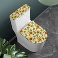 thumbnail image 3 of HELLHERO Autumn Butterflies Keep Dust Stain Polyester Toilet Lid Cover, Elastic Edge, Soft U-Shaped Elastic Bottom, Easy to Clean, 3 of 8