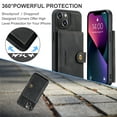 thumbnail image 2 of Allytech 2 in 1 Detachable Wallet Case for iPhone 15, [Support Wireless Charging] [4 Card Slots & 2 Cash Pocket], Retro PU Leather Magnetic Closure Shockproof Anti-Drop Slim Case, Black, 2 of 8