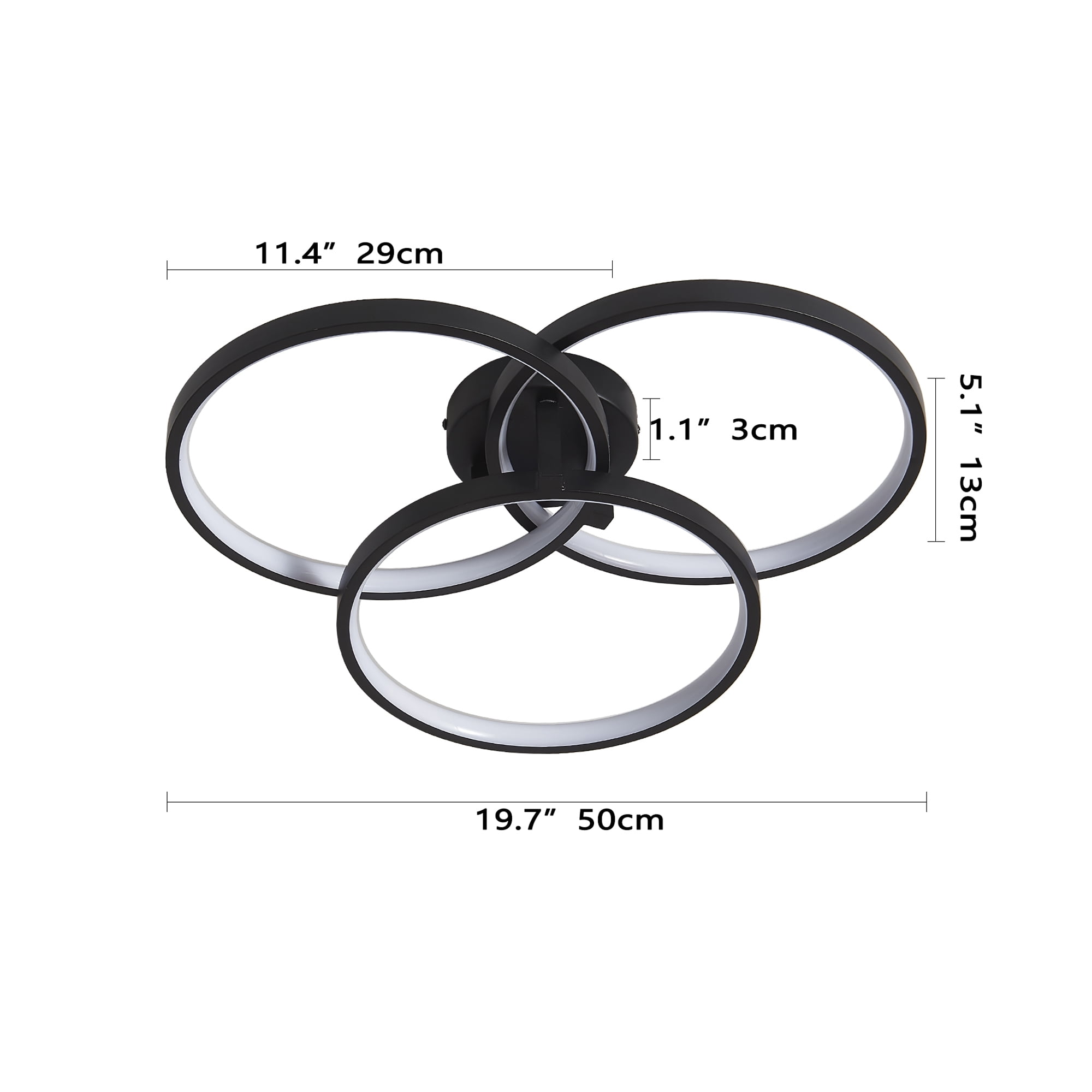 minimalist style，Flush Mount Ceiling Light for House,Adjustable color temperature 3000K/4000K/5000K