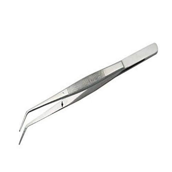 SZCO Supplies 6” College Tweezers – Stainless Steel with Serrated Jaws and Mirror Finish, Silver