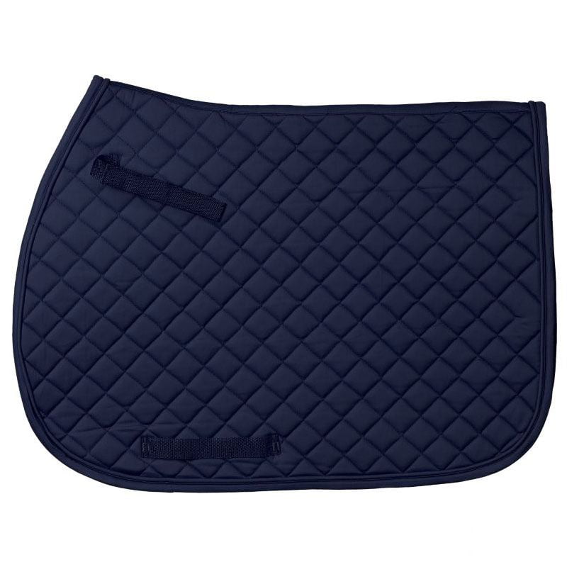 Equiroyal Navy Blue Contour Quilted English Saddle Pad w/ Shock Pad Horse Tack