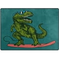 thumbnail image 2 of FREEAM Dinosaur Surf Vintage Area Rug Mat for Living Dining Dorm Room Bedroom Home Decorative 7' x 5', 2 of 7