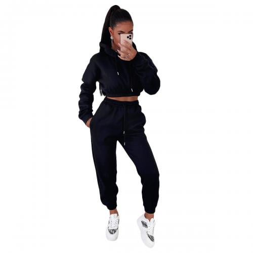 Tracksuits Womens Joggers Crop Top Two Pieces Pants Sets For Women Fall Two  Pieces Jogger Tracksuit Set Female Sweatsuit S 2XL From 23,43 €