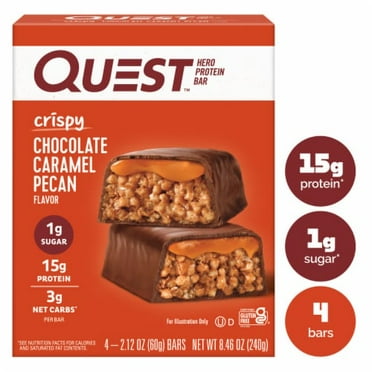 Quest HERO Protein Chocolate Caramel Pecan Protein Bar - 2.12 oz - 4 ct