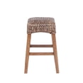 thumbnail image 7 of Maui 25.5" Rustic Bohemian Hyacinth/Wood Backless Counter Stool, Brown Wash Woven Seat with Natural Wood Frame, 7 of 7