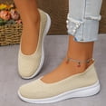 thumbnail image 5 of Women's Breathable Knit Slip-On Sneakers - Lightweight Casual Walking Shoes, Non-Slip Comfort Flats 39, 5 of 8