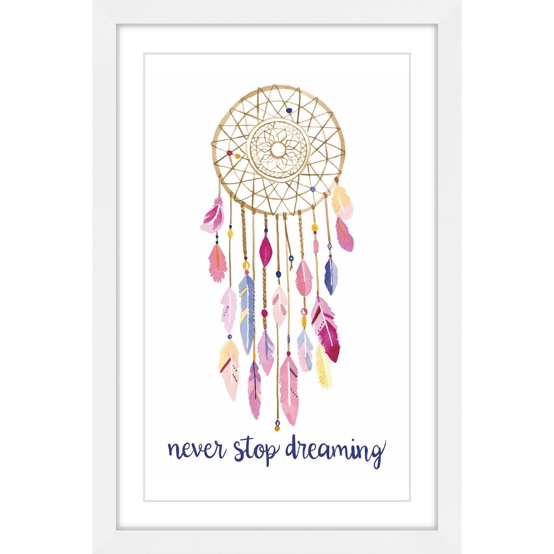 Marmont Hill "Dreamcatcher" By Molly Rosner Framed Painting Art Print, 30.0" x 1.5"