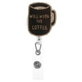 thumbnail image 4 of KAJNBN 1Pack Badge Reel Teacher 4.5X3.8CM Black Cup-shaped Lightweight for School Use, 4 of 8