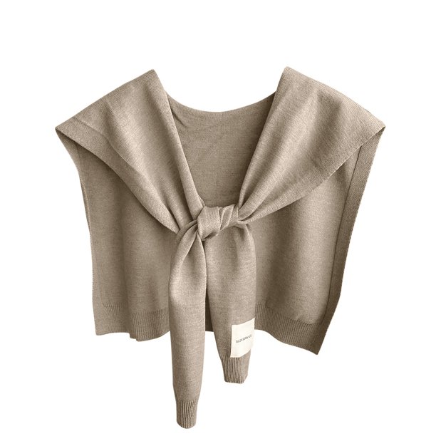 Bufandas de mujer de color liso de punto para exteriores, chal de invierno con cuello falso, bufanda decorativa Kangshi para el regazo y los hombros, bufanda para mujer