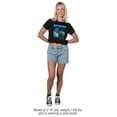 thumbnail image 3 of Beetlejuice Beetlejuice Shrinkers Homage Women's Crop Top T-Shirt, Black, Medium, 3 of 4