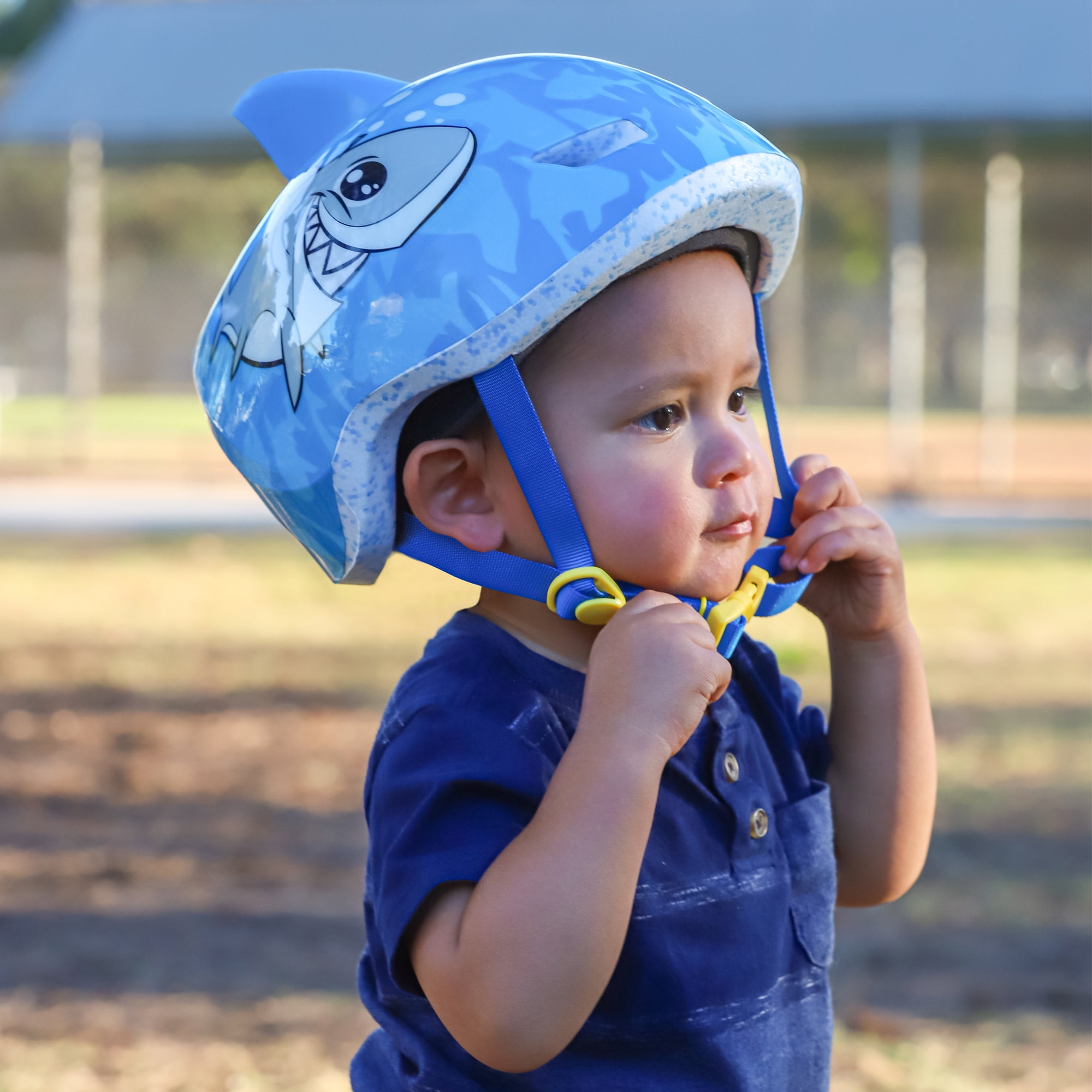 Kids Bike Helmet, Blue Shark Kids Toddler Bike Helmet 2-4 Boy Girl Adjustable Safety Child Helmet for Cycling Skating Scooter Multi-Sport - 2