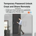 thumbnail image 3 of WAFU Wafu 3.5-Inch HD Smart Door Lock with 120° Wide-Angle Cat Eye Camera, TY App Control, Fingerprint & Password Access, 2.4G WiFi, Black Aluminum Alloy Design, 4*AA Batteries Not Included, 3 of 6