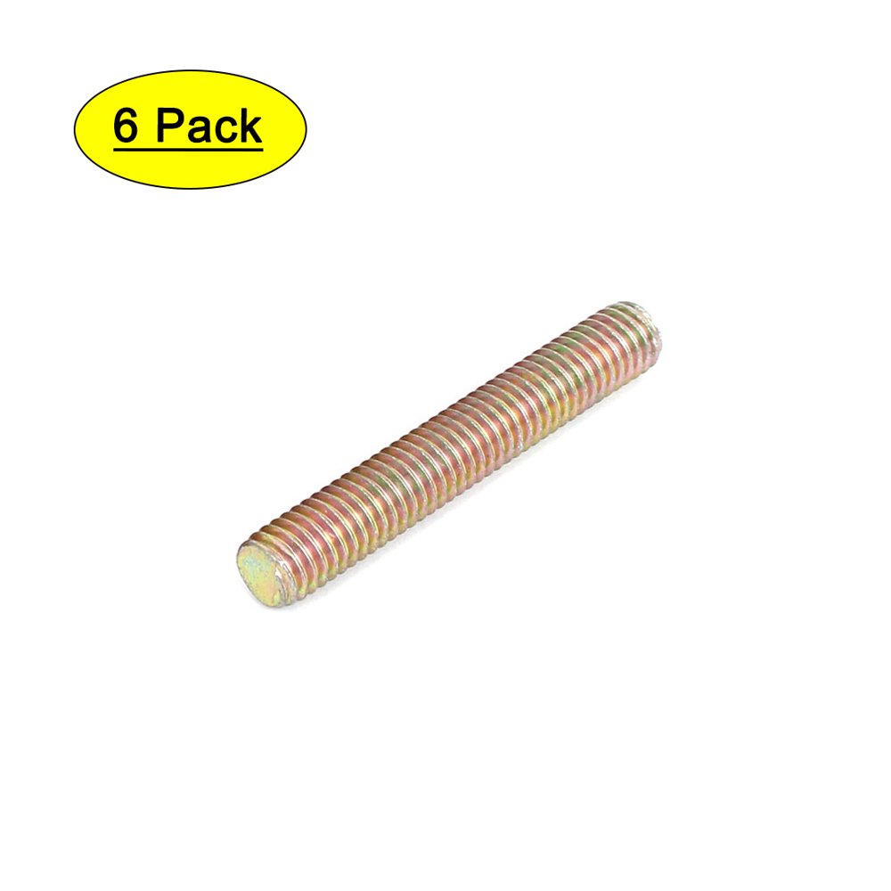 1.25mm Pitch M8 x 50mm Male Threaded All Thread Rod Bar Stud Bronze