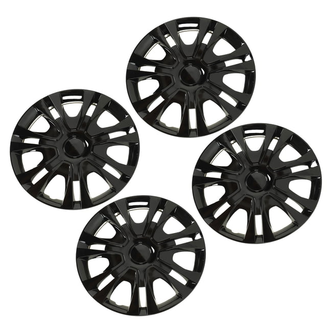 Wheel Rim Protector, Easy Installation 15in Wheel Hubcap Black Universal Fit Sporty for Cars