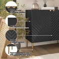 thumbnail image 6 of Boyel Living Sideboard Buffet Cabinet with 2 Doors , Accent Buffet Sideboard Storage Cabinet for Kitchen, Living Room, Entryway, Black, 6 of 10