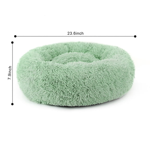 Pet Bed for Small Dogs， Fluff donuts Bed green small