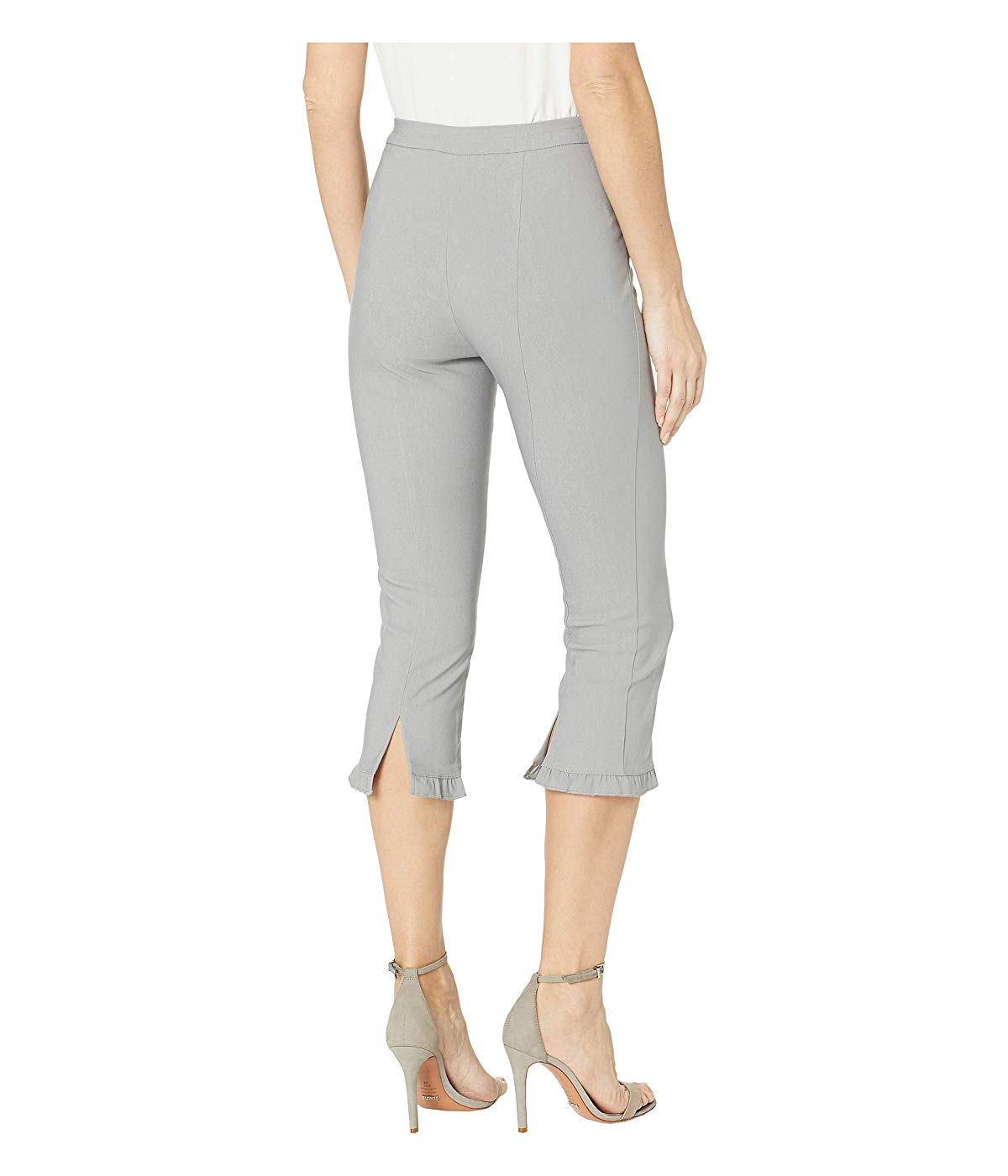 Tribal Stretch Bengaline Flatten It Pull-On Capris w/ Hem Ruffle Shadow - Walmart.com