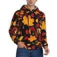 thumbnail image 2 of Goofa Autumn Maple Leaves A for Men's Hooded Sweatshirt - Lightweight Pullover Hoodie with Kangaroo Pocket, Perfect for Everyday Wear-X-Large, 2 of 7