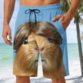 thumbnail image 2 of Daiosportswear Men's Summer Fun Animal Print Board Shorts with Elastic Waist and Side Pockets Sky Blue-L S(S), 2 of 6