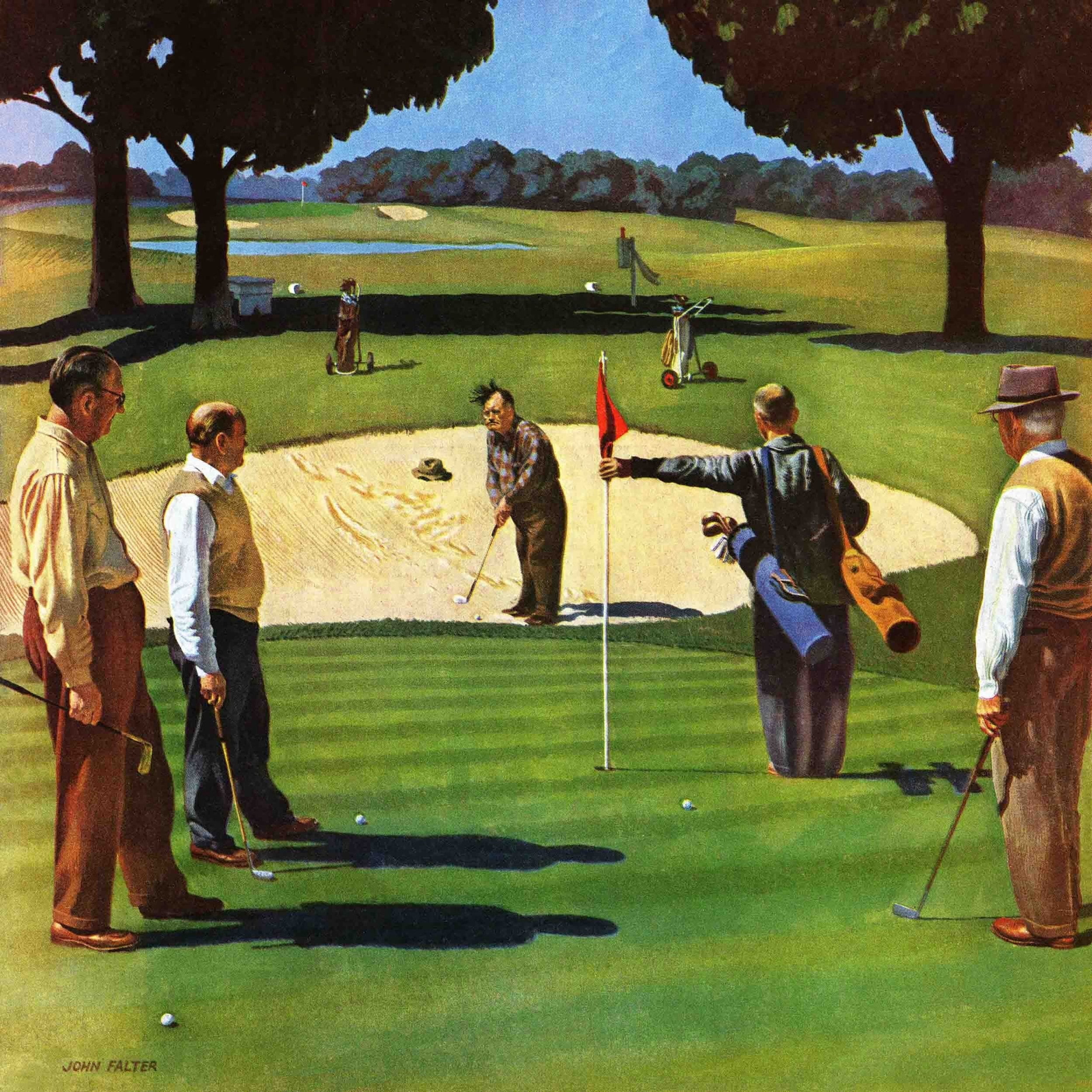 Marmont Hill Sand Trap by John Falter Painting Print on Canvas