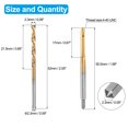 thumbnail image 2 of Uxcell 1pcs 4-40 UNC Straight Flute Thread Tap 1pcs 2.3mm Drill Bit Ti-Coated Set, 2 of 7