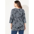 thumbnail image 2 of Catherines Women's Plus Size Petite Suprema 3/4 Sleeve V-Neck Tee, 2 of 5
