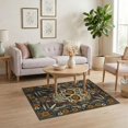 thumbnail image 3 of ODIKA 4'x6' Washable Area Rug Non-Slip, Chair-Friendly, Flatwoven Gothic Horror Skull Vintage Spooky Halloween Witchy Witch Ghost Flowing Dynamic for Home Office, Under Desk, 3 of 7