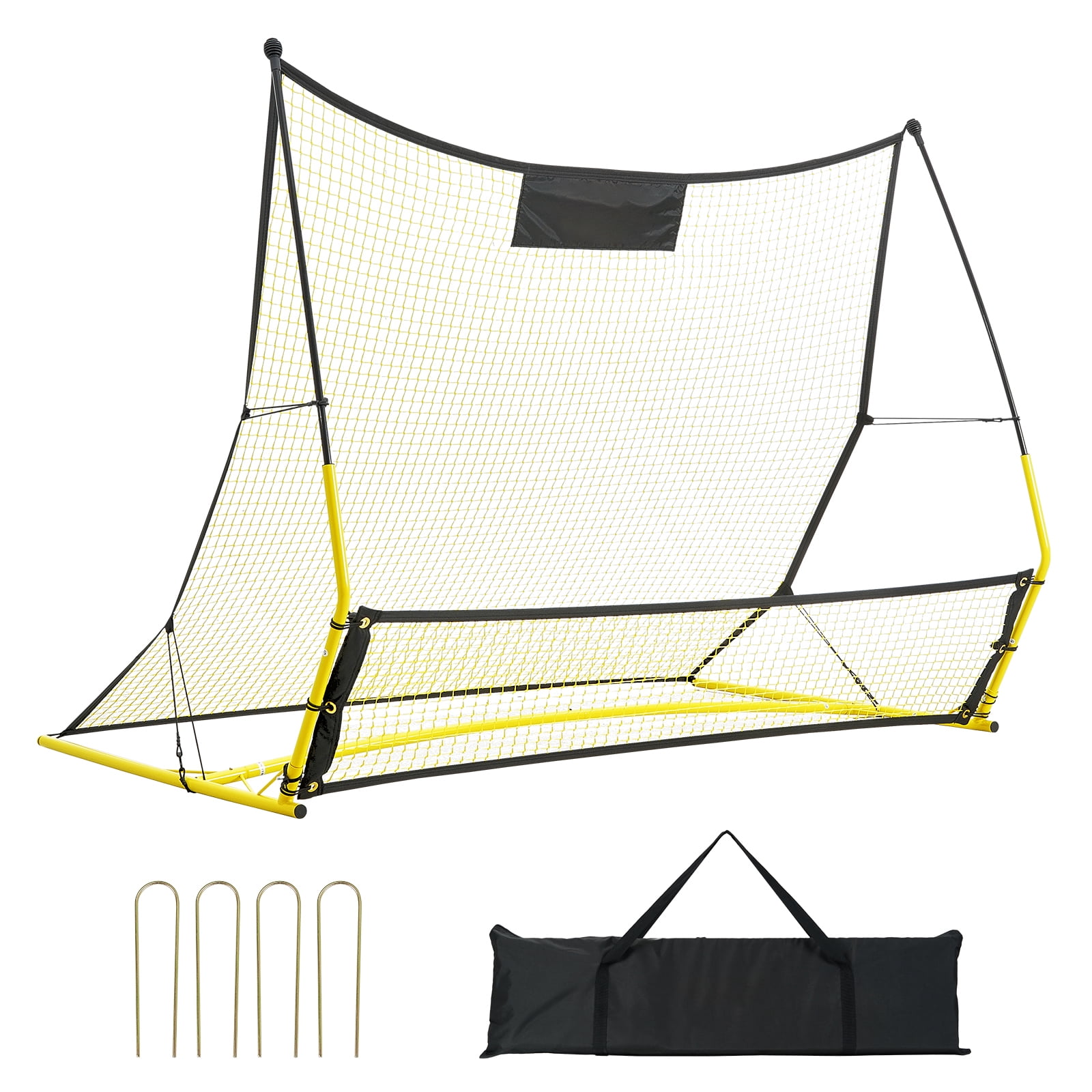 KFFKFF 2-IN-1 Portable Soccer Rebounder Net Portable Bag 71"x40" Soccer Trainer