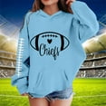 thumbnail image 2 of Byoo Little Girls Football Hoodie Sports Long Sleeve Pullover Hooded Sweatshirt for Kids, 2 of 4