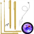 thumbnail image 1 of Juego de 4 Varillas de Radiestesia de Cobre con Forma de Bolígrafo, Varillas de para la Adivinación del Agua, Péndulo de Radiestesia y Bola de con Luz LED., 1 of 5