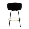 thumbnail image 5 of LumiSource Black Metal, Gold Metal, Black Velvet Claire Counter Stool - Set of 2, 5 of 8
