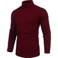 thumbnail image 3 of Daupanzees Mens Slim Fit Turtleneck Sweater Long Sleeve Thermal Shirt Top Autumn Winter Male Knitwear Pullover, 3 of 7