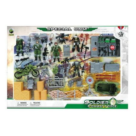 Mozlly Mozlly Plastic Special Unit Soldier Combat Force Toys Military Action Mini Figures Army Troopers Accessories Pretend Play SWAT Army Men Figurines Toy Ideal Gift Toys Games Play-set 1.75 Inch