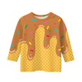 thumbnail image 5 of Drmagiyhm Girls T Shirts Size 10-12 Cute Crewneck Shirts Ice Cream Graphic T Shirts Casual Stretchy Kids Beach 3/4 Sleeve Tops, Tees & Blouses Earthy Yellow 7-8 Years, 5 of 5